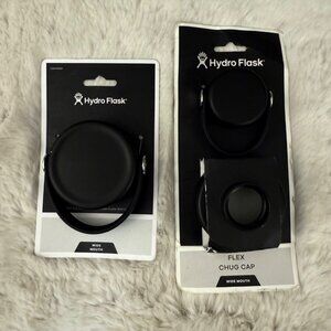 New Hydro Flask Wide Mouth Flex Cap & Chug Cap Set
